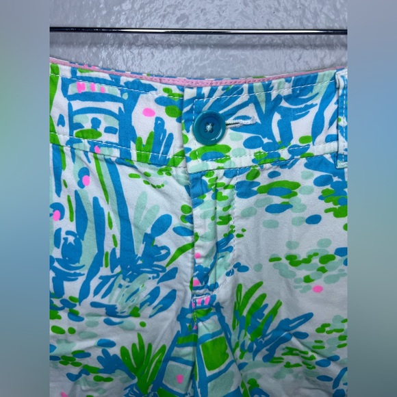 Lilly Pulitzer Callahan Shorts | Size 2 | Blue Green Pink Print - Picture 2 of 10